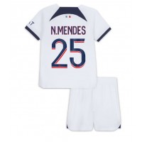 Paris Saint-Germain Nuno Mendes #25 Gostujuci Dres za djecu 2023-24 Kratak Rukav (+ Kratke hlače)